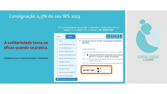 Consignação 0,5% IRS 2023 - Centro S.C.D.Sande S.Clemente