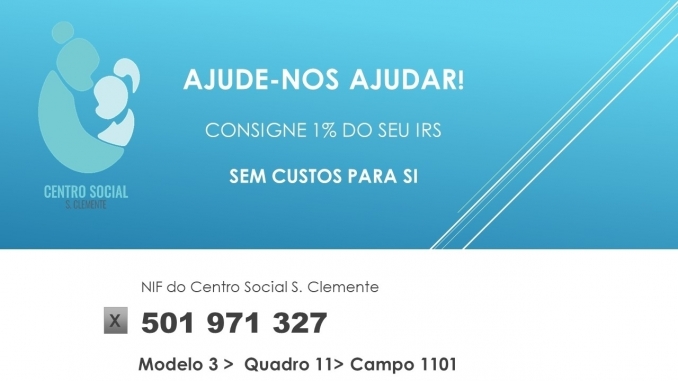 Consigne 1% do seu IRS | Ajude-nos a ajudar! - Centro S.C.D.Sande S.Clemente